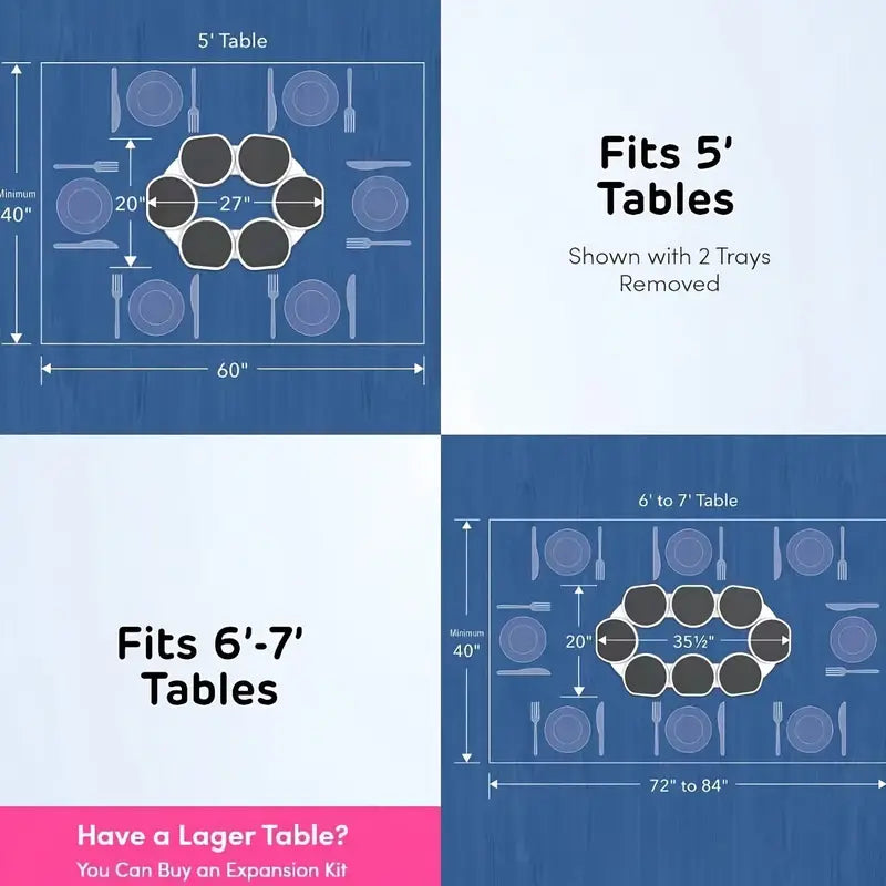 Klyra SpinServe™ - Modular Rotating Dining Tray
